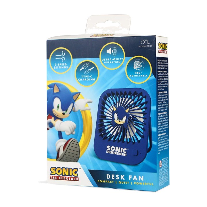 OTL TECHNOLOGIES Latauksevarma pöytän tuuletin SONIC THE