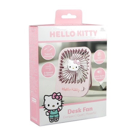ventilador de màtic recarregable hello kitty