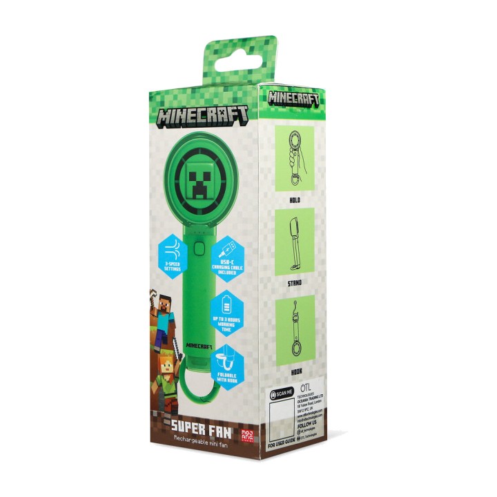OTL TECHNOLOGIES Premičen ročni ventilator MINECRAFT