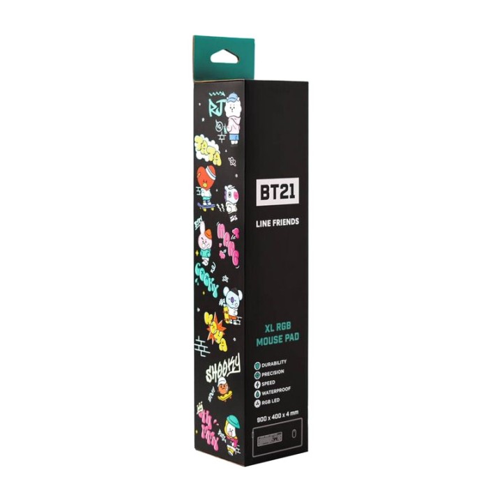 ERIK Gaming musemåtte med LED-lys BT21 90X40 CM