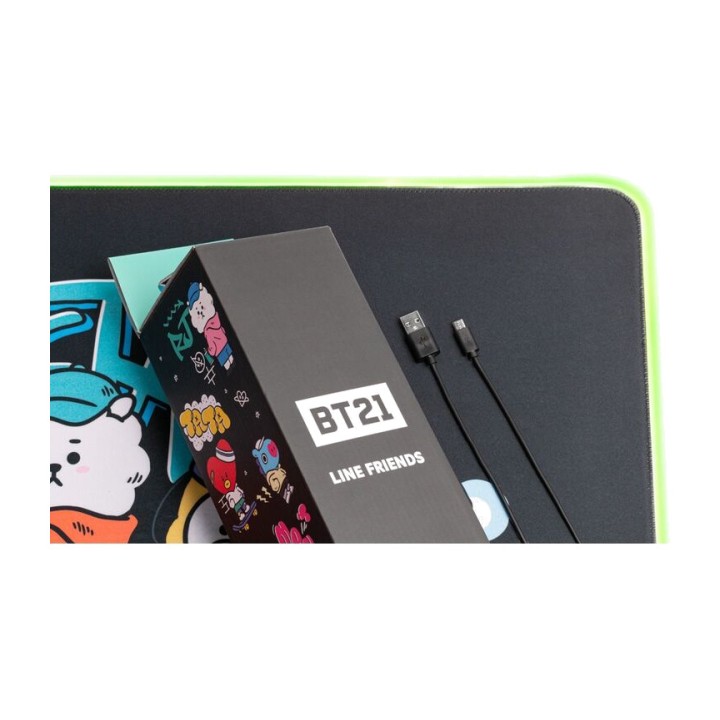 ERIK Gaming musemåtte med LED-lys BT21 90X40 CM