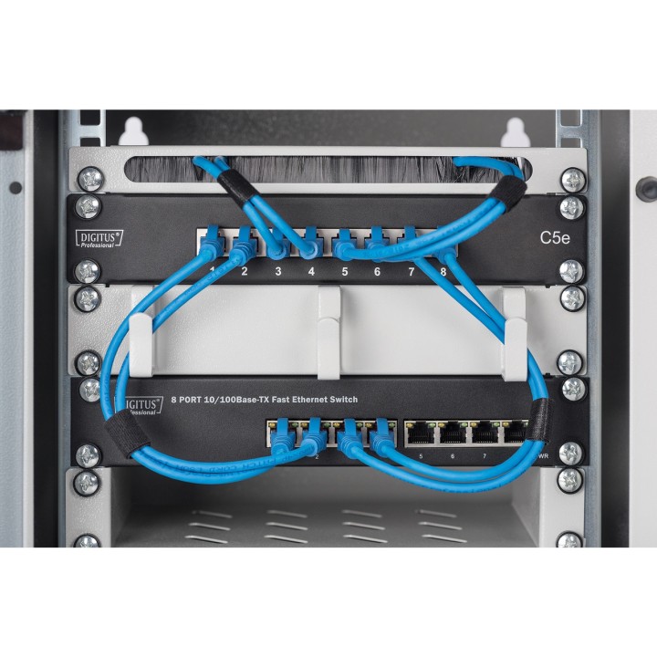 DIGITUS Bandeja fija para armario rack 10" 1U 25KG