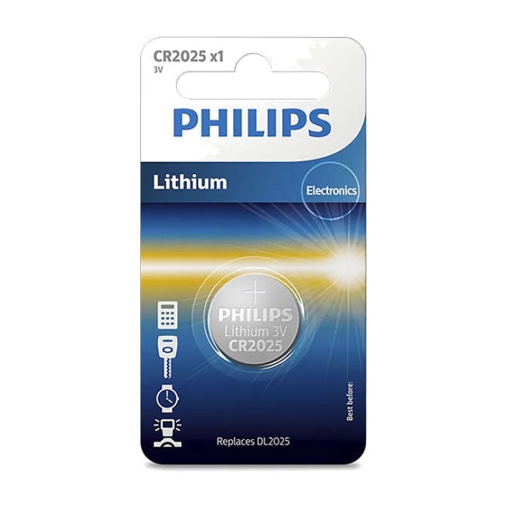 PHILIPS Pila de botón litio CR2025 80272960