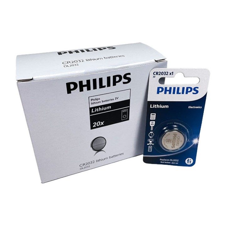 PHILIPS Pila de botón litio CR2032 (20UD) 82989460