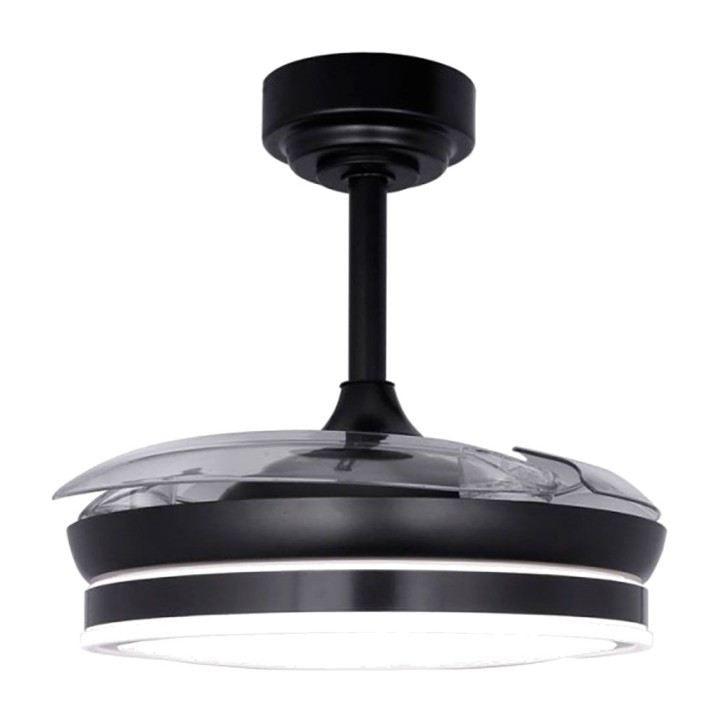 CRISTALRECORD LED ceiling fan with retractable blades and