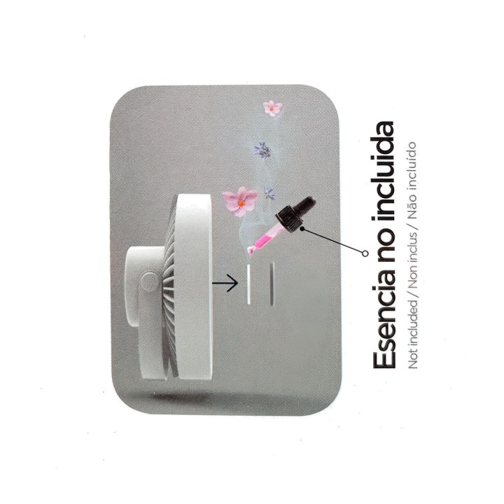 CRISTALRECORD Ventilatore da tavolo ricaricabile con luce