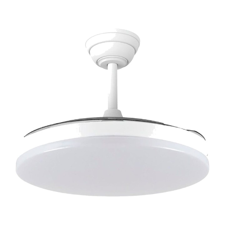 CRISTALRECORD LED ceiling fan with retractable blades and