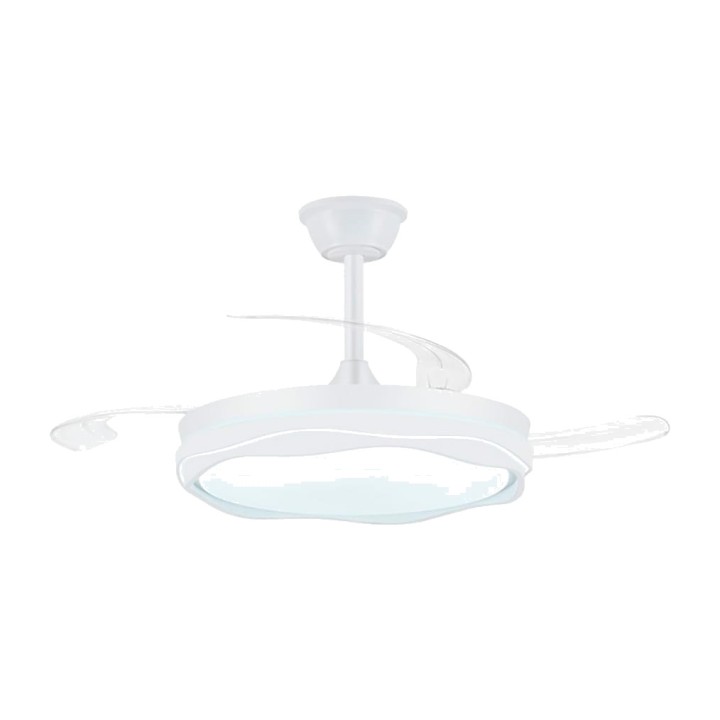CRISTALRECORD Ventilatore da soffitto LED con pale