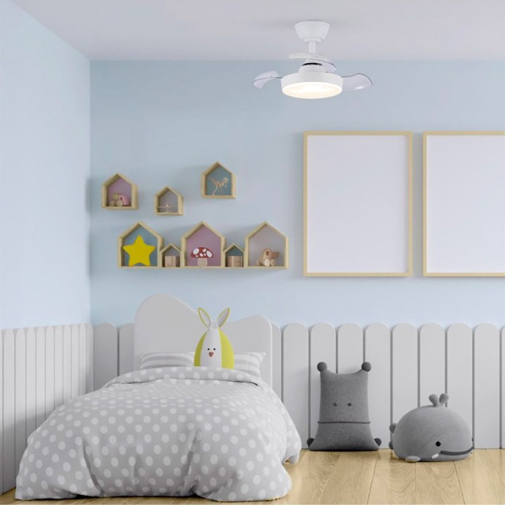 CRISTALRECORD Ventilatore da soffitto LED con pale
