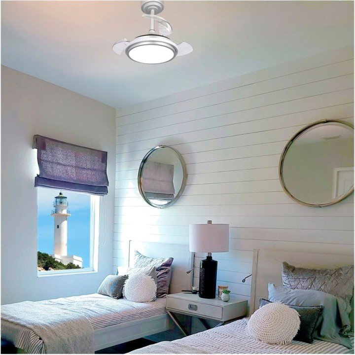 CRISTALRECORD Ventilatore da soffitto LED con pale
