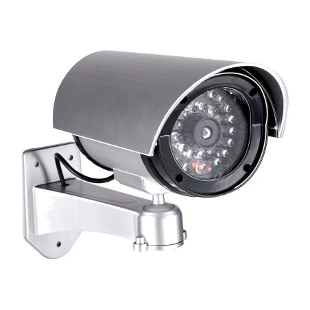 cámara de seguridad simulada con led y rotación de 360 grados bullet 11x8x17cm