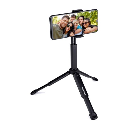 soporte trípode para smartphone con rotación de 360 grados 24,5x6,5x5cm