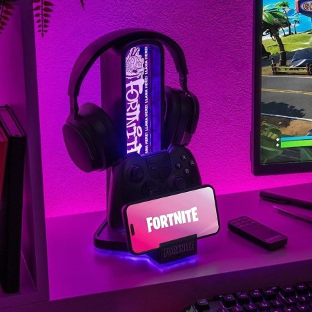 soporte para auriculares con estación de carga 3 en 1 fortnite