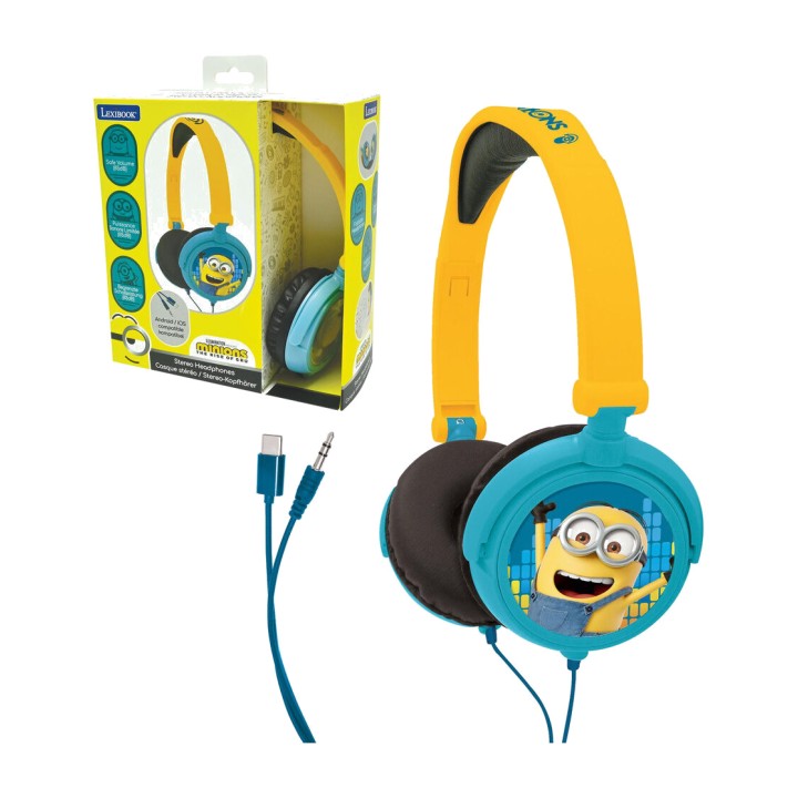 LEXIBOOK Cuffie pieghevoli per bambini con cavo e limitatore