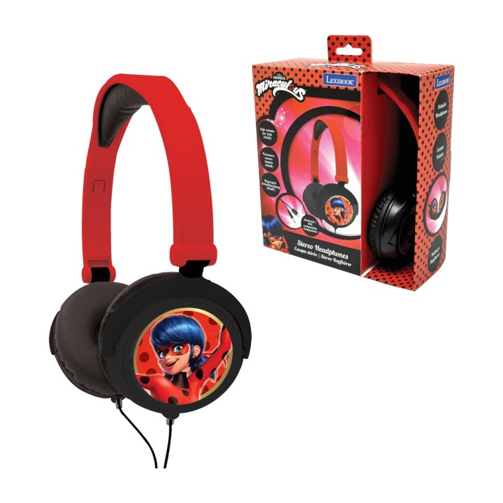 LEXIBOOK Casque pliable pour enfants avec câble et limiteur