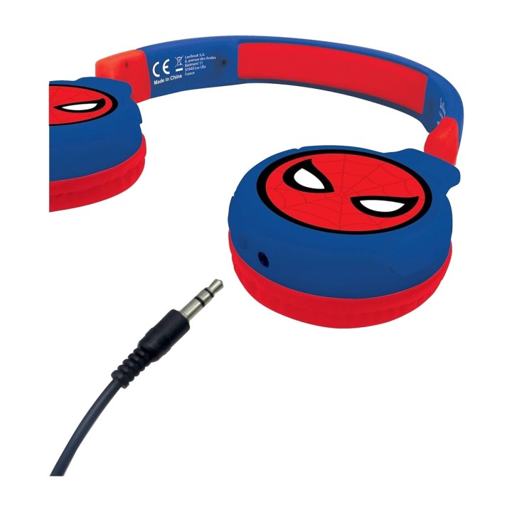 LEXIBOOK Auriculares infantiles inalámbricos Bluetooth plegables con micrófono MARVEL SPIDERMAN 3380743086880