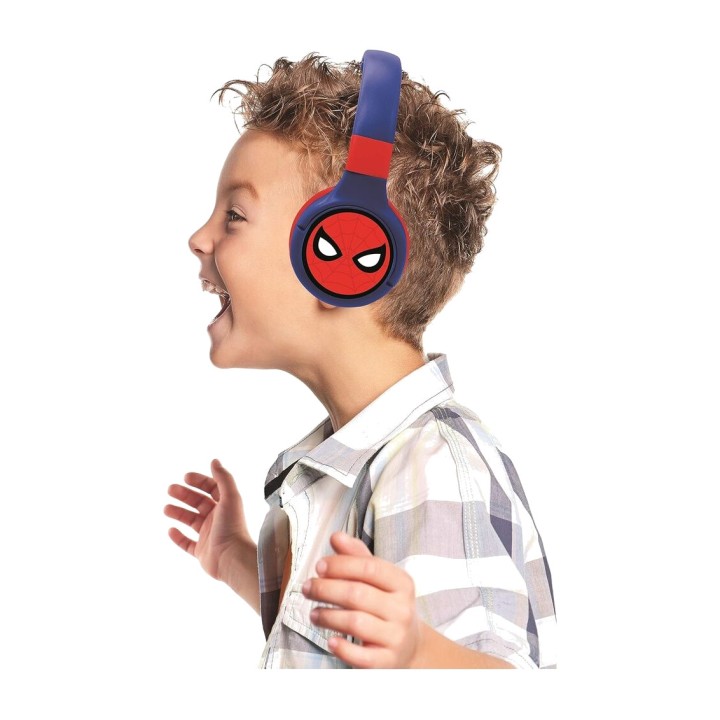 LEXIBOOK Auriculares infantiles inalámbricos Bluetooth plegables con micrófono MARVEL SPIDERMAN 3380743086880