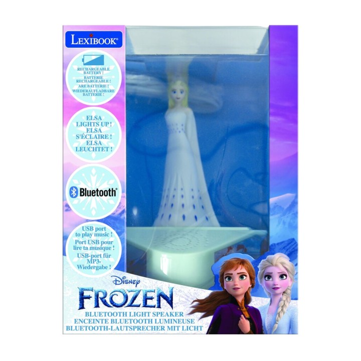 LEXIBOOK Altavoz Bluetooth luminoso con figura DISNEY FROZEN