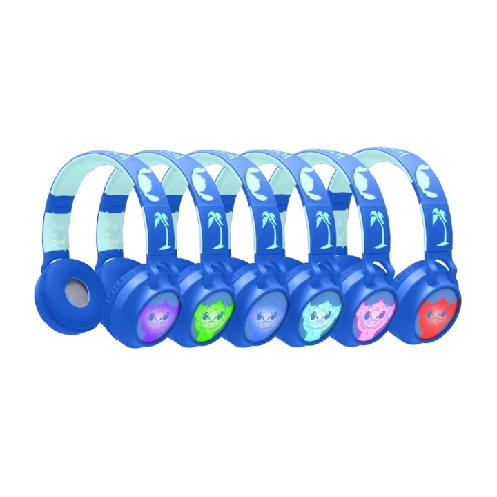LEXIBOOK Auriculares inalámbricos Bluetooth luminosos con orejas DISNEY STITCH 3380743102900