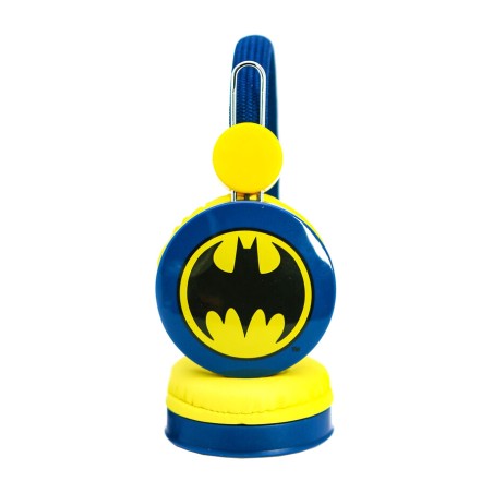 auriculares de diadema infantiles con cable dc comics batman logo