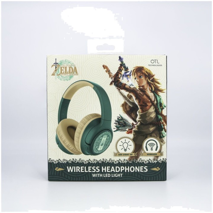 OTL TECHNOLOGIES Auriculares de diadema inalámbricos con micrófono THE LEGEND OF ZELDA LED 5055371627146