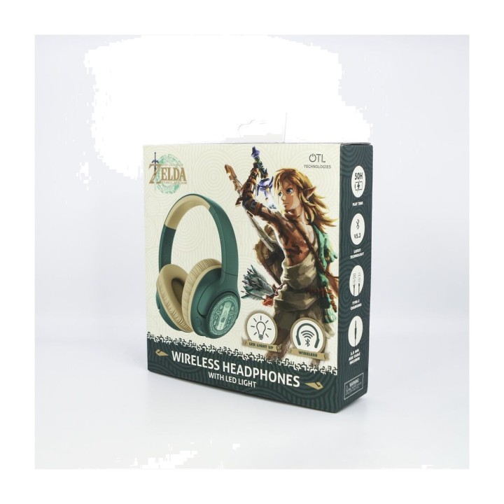 OTL TECHNOLOGIES Auriculares de diadema inalámbricos con micrófono THE LEGEND OF ZELDA LED 5055371627146