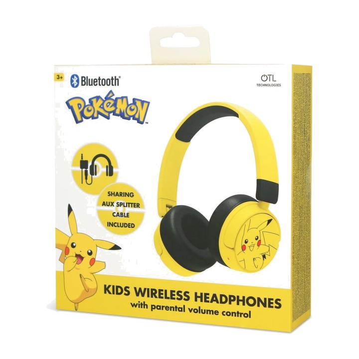 OTL TECHNOLOGIES Auriculares de diadema inalámbricos infantiles con cancelación ruido POKEMON PIKACHU 20X6X18 CM 5055371628907