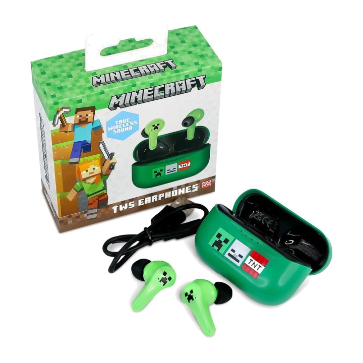 OTL TECHNOLOGIES Auriculares inalámbricos infantiles de botón MINECRAFT TWS 5055371629072