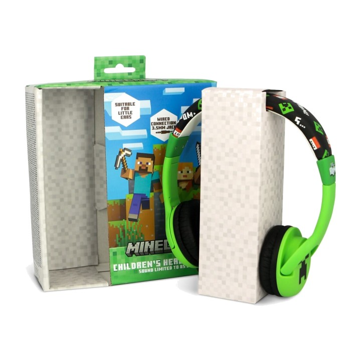 OTL TECHNOLOGIES Auriculares de diadema inalámbricos infantiles con cancelación ruido MINECRAFT 6,5X18X18 CM 5055371629102