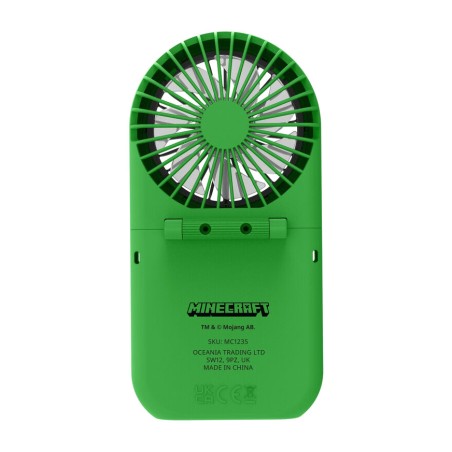 mini ventilador portátil plegable con diseño 3d minecraft