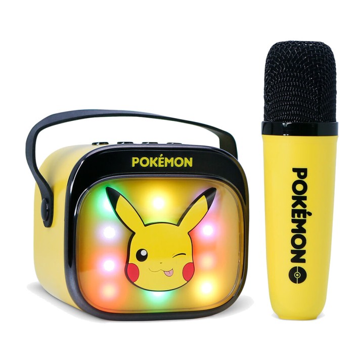 OTL TECHNOLOGIES Altavoz inalámbrico con micrófono de karaoke POKEMON PIKACHU LED 5055371631365