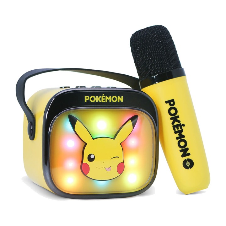 OTL TECHNOLOGIES Altavoz inalámbrico con micrófono de karaoke POKEMON PIKACHU LED 5055371631365