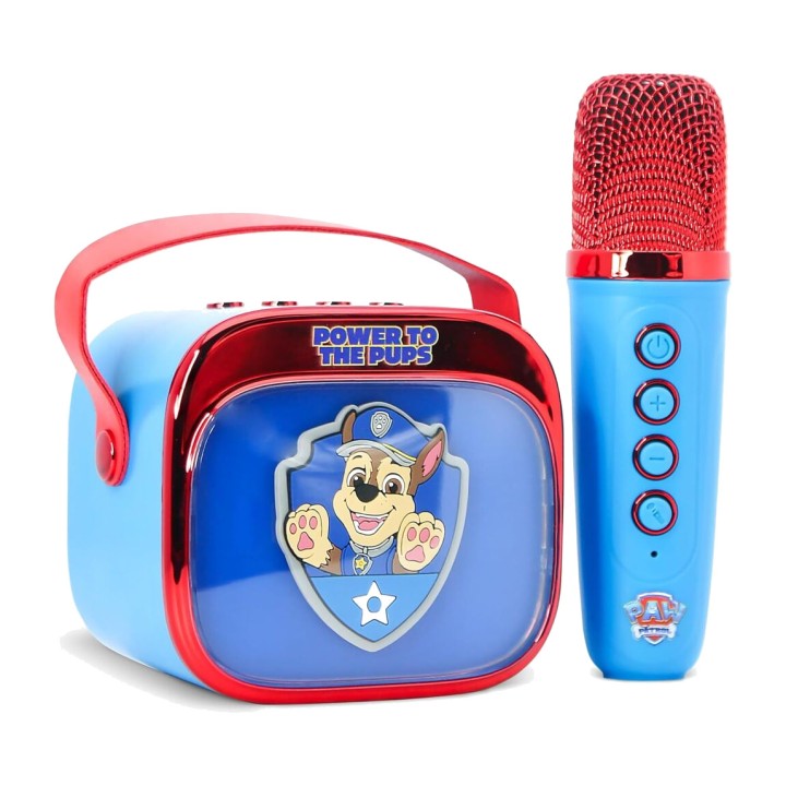 OTL TECHNOLOGIES Altavoz inalámbrico con micrófono de karaoke PAW PATROL PATRULLA CANINA LED 5055371631372