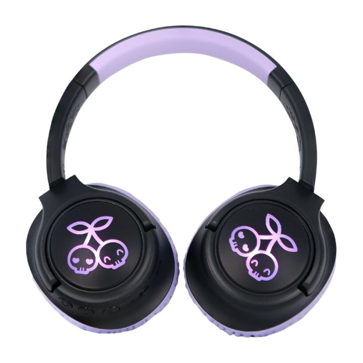 OTL TECHNOLOGIES Auriculares de diadema inalámbricos infantiles con orejeras luminosas HELLO KITTY KUROMI LED BLUETOOTH 5.3 5055