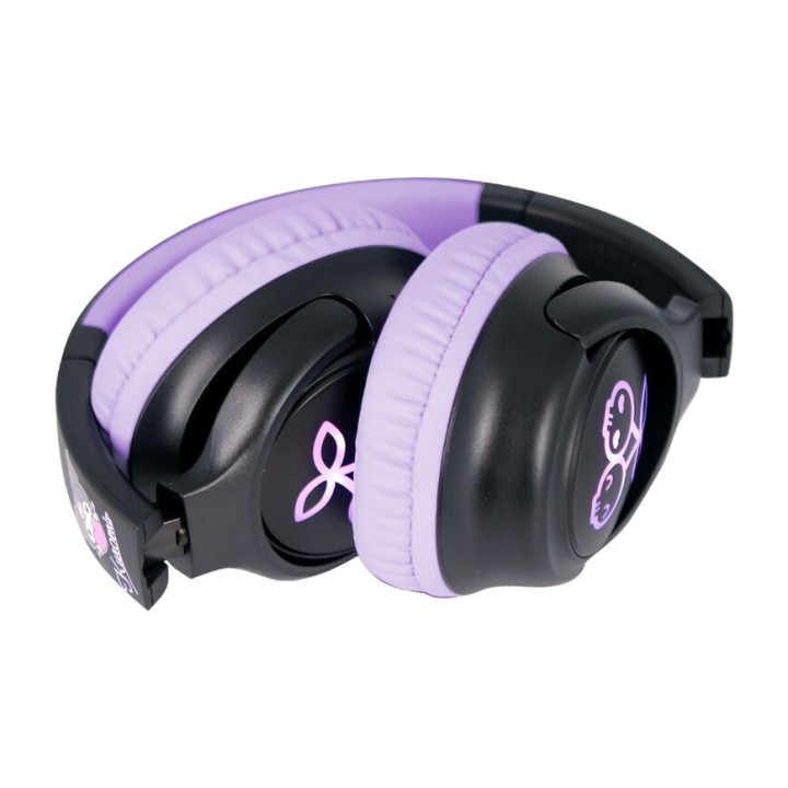 OTL TECHNOLOGIES Auriculares de diadema inalámbricos infantiles con orejeras luminosas HELLO KITTY KUROMI LED BLUETOOTH 5.3 5055