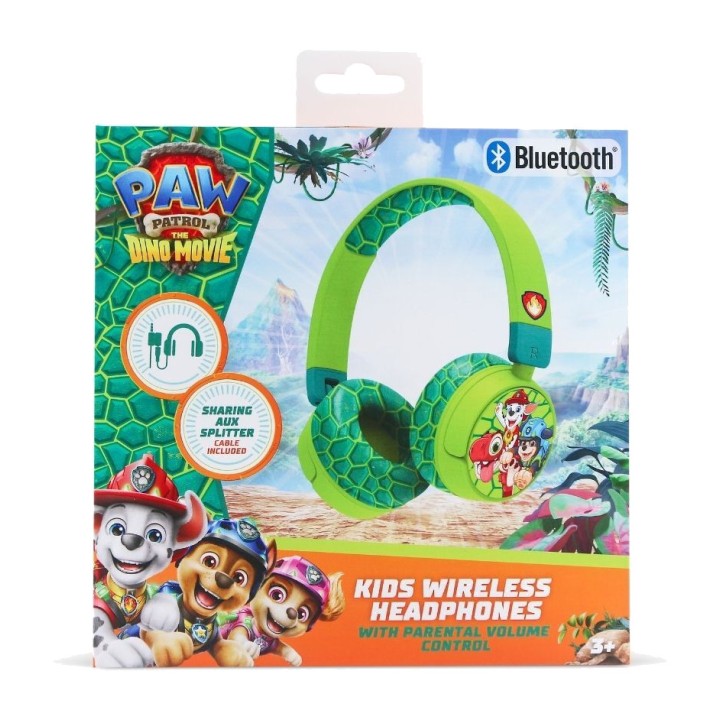 OTL TECHNOLOGIES Auriculares de diadema inalámbricos infantiles con limitador volumen PAW PATROL PATRULLA CANINA BLUETOOTH 5.3 5