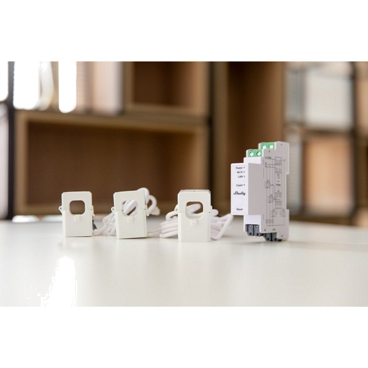 SHELLY Compteur d’énergie triphasé intelligent Wi-Fi pour