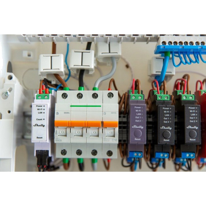 SHELLY Intelligenter WLAN-Drehstrom-Energiezähler für