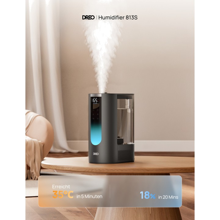 DREO Humidificateur ultrasonique intelligent avec fonction