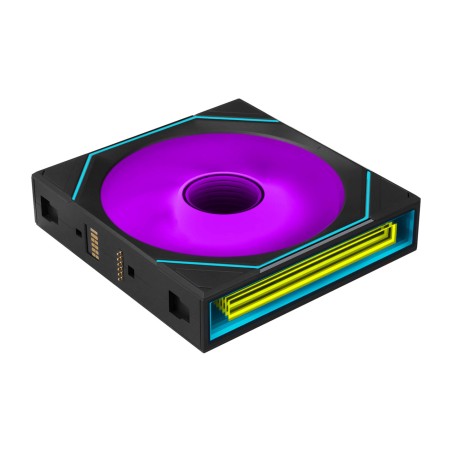 ventilador de caja con iluminación argb de espejo infinito y control inalámbrico uni-fan-sl-inf-flex 120 mm