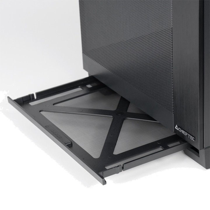CHIEFTEC Dual-chamber mid-tower computer case with tempered
