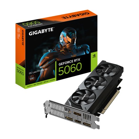 tarjeta gráfica compacta de perfil bajo con memoria gddr7 para cajas pequeñas geforce-rtx-5060 gv-n5060oc-8gl 8 gb