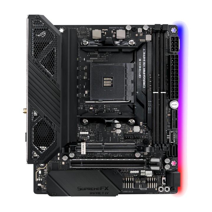 ASUS Mini-DTX motherboard for AMD AM4 with DDR4 and Wi-Fi