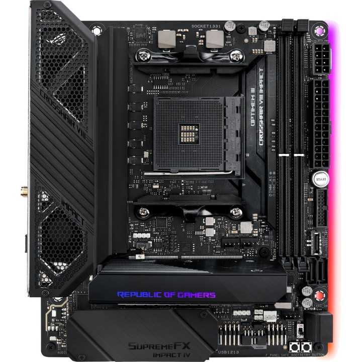 ASUS Scheda madre Mini-DTX per AMD AM4 con DDR4 e Wi-Fi ROG