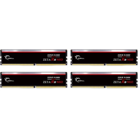 memoria ram registrada rdimm ddr5 de 6000 mhz en kit de 4 módulos para estaciones de trabajo zeta r5 neo cl30 192 gb