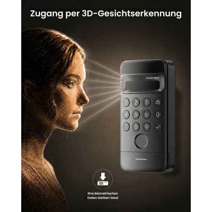 SWITCHBOT Smart lock kit with facial recognition keypad and