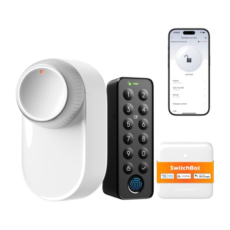 kit de cerradura inteligente con teclado dactilar y hub lock ultra keypad-touch-combo