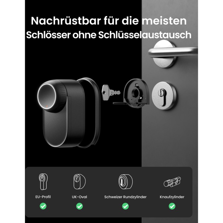 SWITCHBOT Smart-Lock-Kit mit Fingerabdrucktastatur und Hub