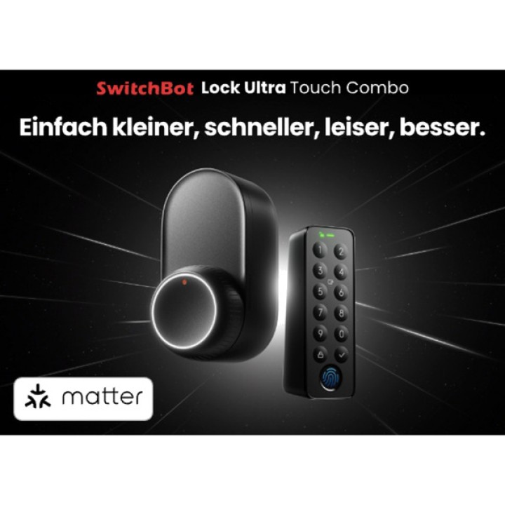SWITCHBOT Kit de cerradura inteligente con teclado dactilar y hub LOCK ULTRA KEYPAD-TOUCH-COMBO 100192023