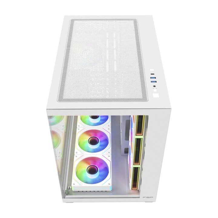FSP Boîtier PC grande tour avec ventilateurs à pales